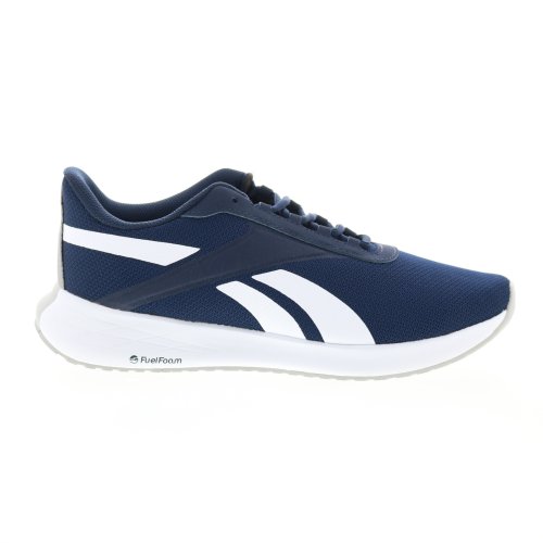 Energen Plus Blue Canvas Lace-Up Running Shoes