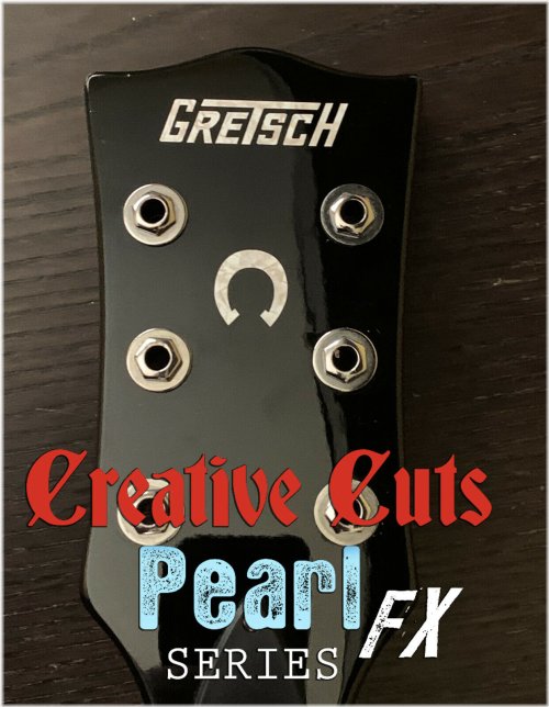 Pearloid Horseshoe Guitar Headstock Decal