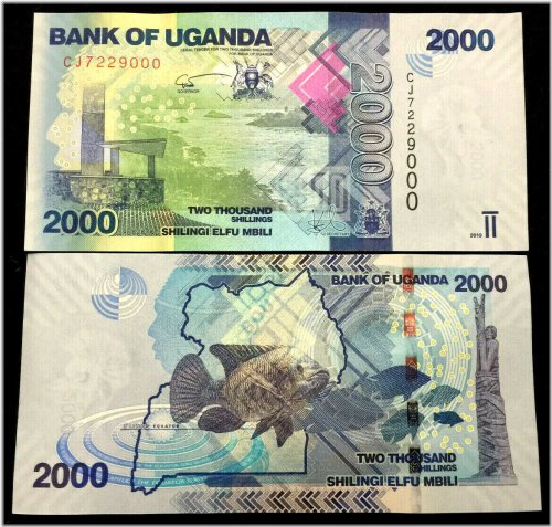 Shillings of Uganda 2019 Banknote - Authentic Paper Currency