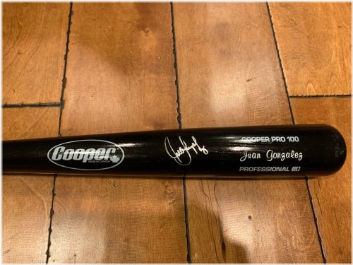 Game-Ready Gonzalez Autographed Bat