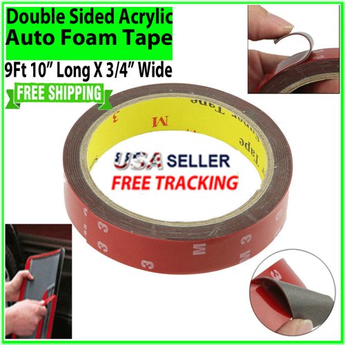 FoamMount Automotive Adhesive Tape - Double Sided, 20mm x 3m for Crafts and DIY Projects