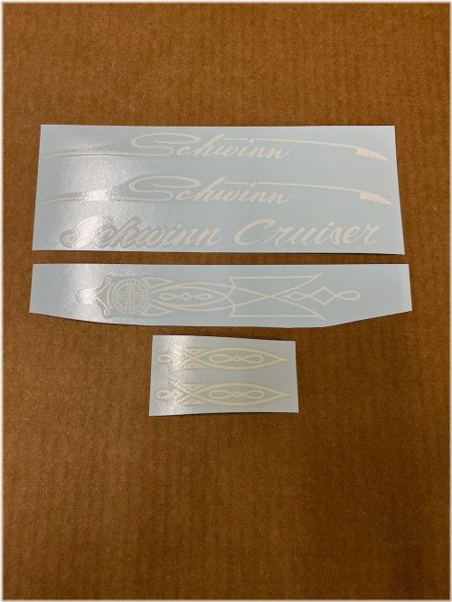 Cruiser White Decal and Script Fork Set