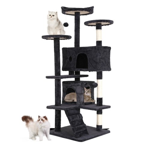 Feline Haven: Multi-Level Scratching Tower and Cozy Condo