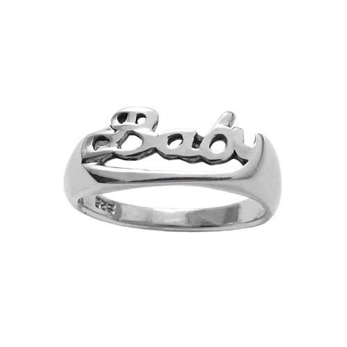 Little Darling" Sterling Silver Cut-Out Baby Ring in Sizes 1-5