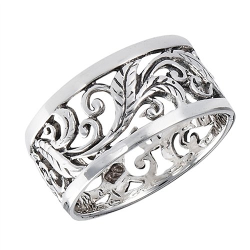 Ethereal Filigree Leaf Ring