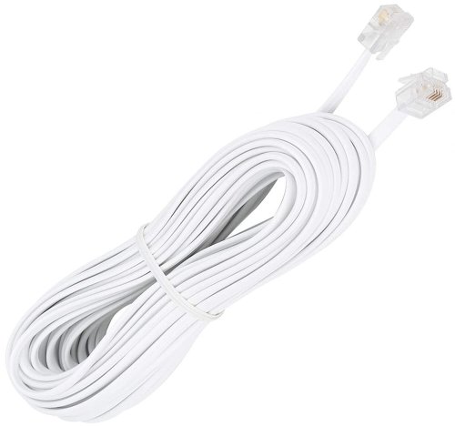 Trisonic 25-Foot Telephone Extension Cable - White