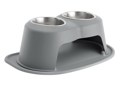 Double Elevated Pet Feeding Stand in Dark Grey by WeatherTech