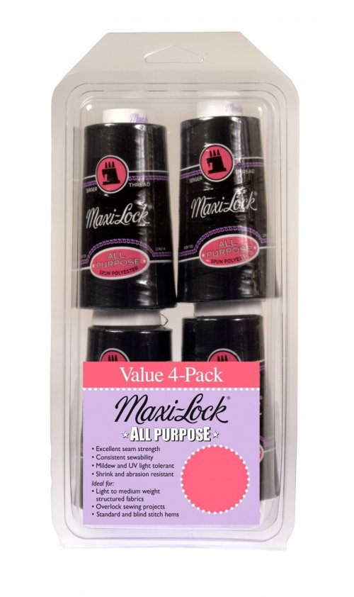 Black Poly Serger Overlock Thread Set