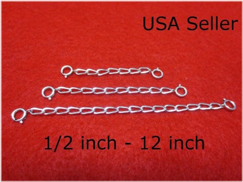 Silver Chain Extender with Dual Spring Rings