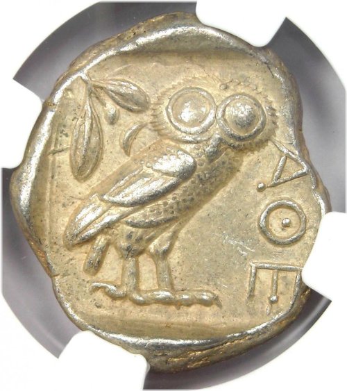 Athena Owl Tetradrachm Coin (440-404 BC) - NGC Choice XF