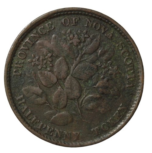 Nova Scotia Queen Victoria Mayflower Halfpenny Token