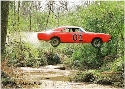 The Dukes of Hazzard General Lee Car Jump Poster