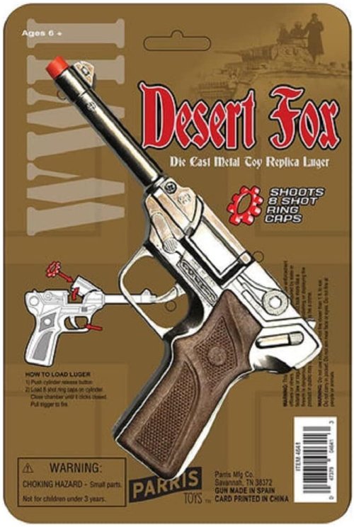 Desert Fox Luger Vintage Diecast Cap Gun