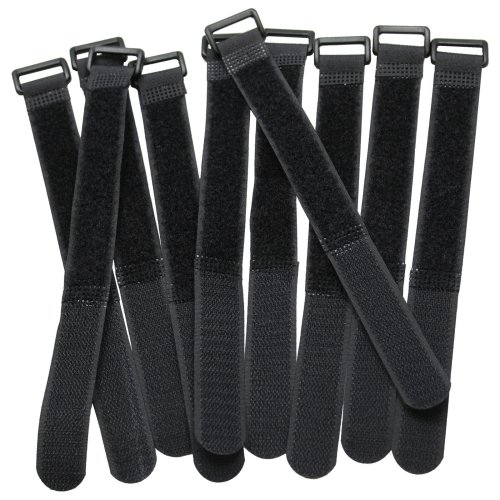 SecureLoop Cable Fasteners - Set of 10, 8-inch Black Straps