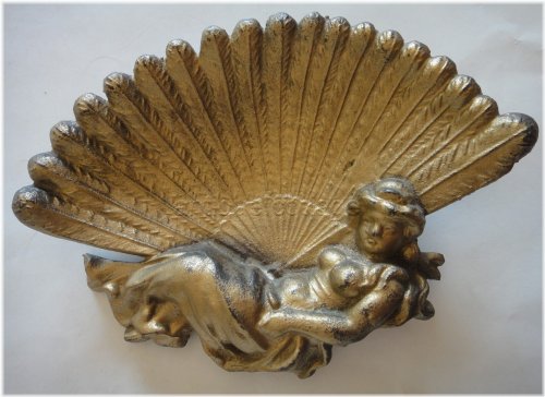 Gilded Art Deco Calling Card Dish by JH
