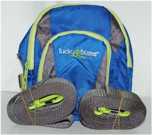 Blue Ski Trainer with Lucky Buns Handle and Backpack