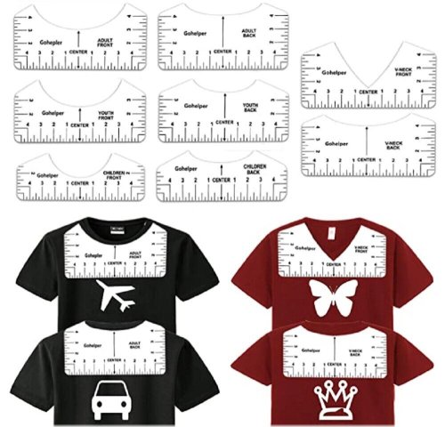 T-Shirt Vinyl Alignment Ruler Guide