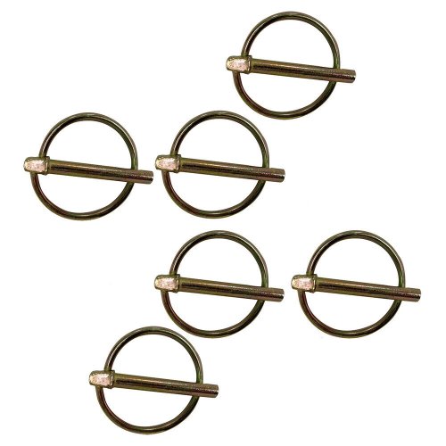 Universal Farm Clip Set - 6 Lynch Pin Clips for Tractor Implements