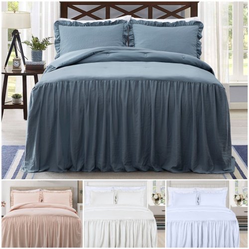 Ruffled Farmhouse Bedspread Set