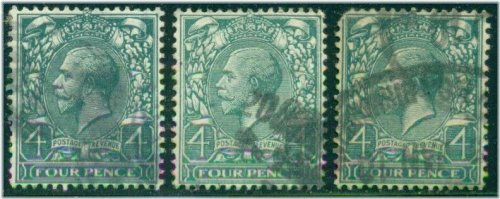 King George V Used Stamps Trio