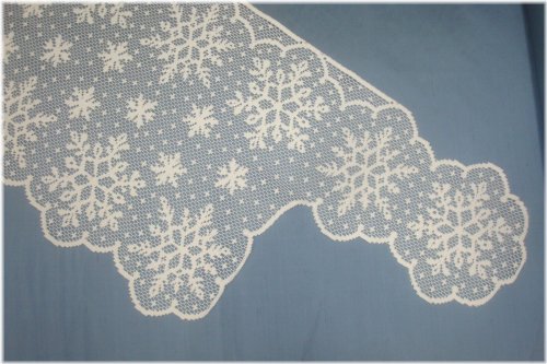 Frosty Lace Mantel Scarf