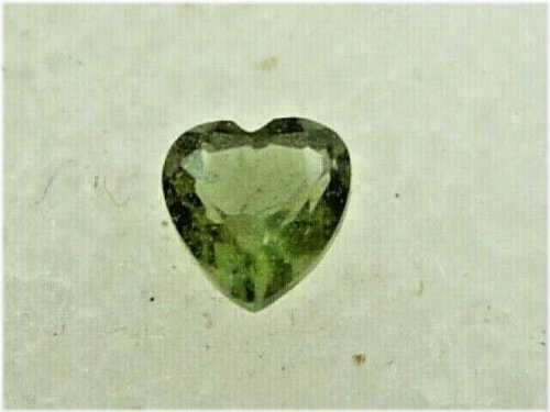 Moldavite Heart Facet