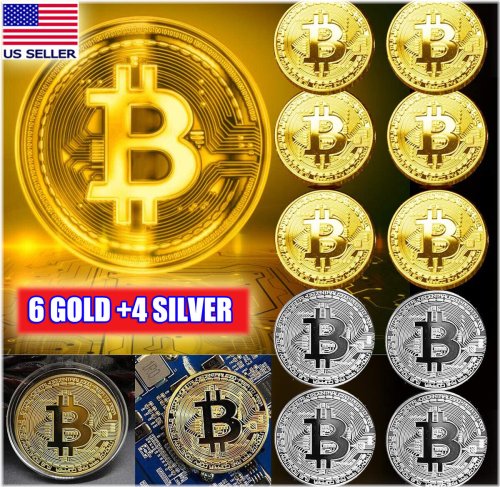 Commemorative Gold & Silver Bitcoin Collection: 10 Exquisite Coins