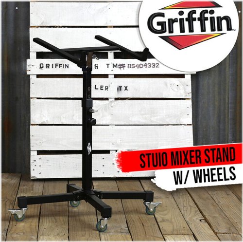 Studio Gear Cart - Rolling Stand for Music Mixers and Recording Equipment