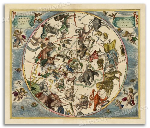 Harmonia Macrocosmica Northern Hemisphere Map