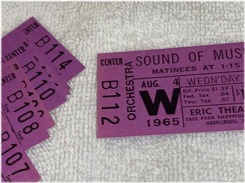 The Sound of Music 1966 Original Ticket Memorabilia