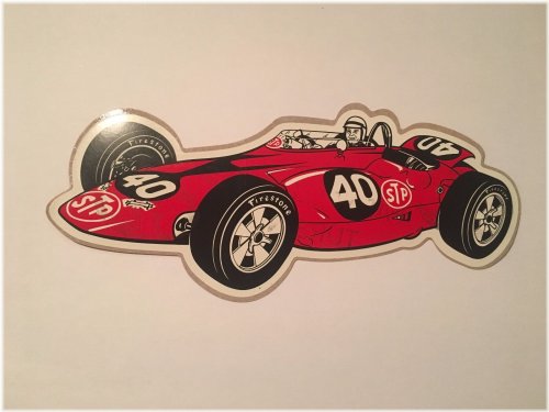 Indy 500 Turbine Racing Sticker - Vintage Parnelli Jones Memorabilia