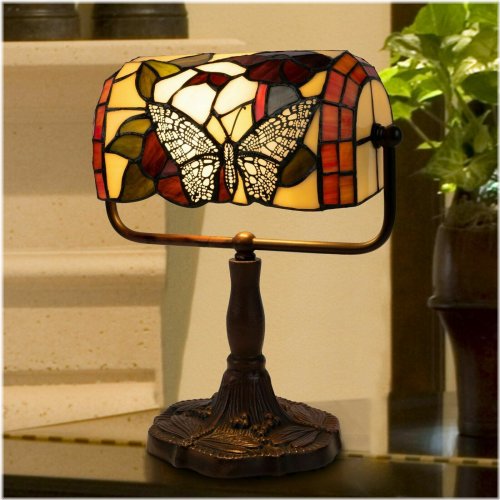 Stained Glass LED Desk Lamp with Tiffany-inspired Design