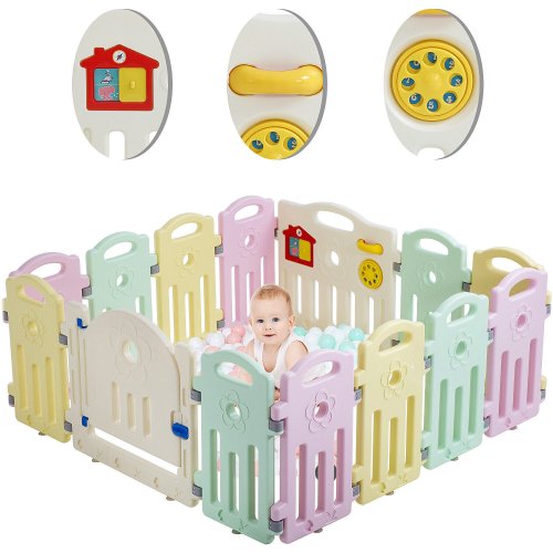 SafePlay Zone: Expandable Baby Fence with Activity Board