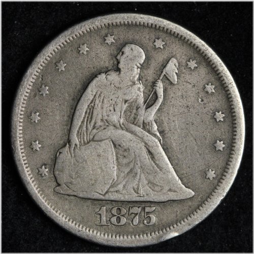 1875-S Seated Liberty Twenty Cent Piece - Choice Fine