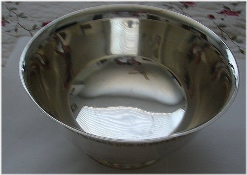 Engraved Silver Bowl by Ezra Taft Benson, 1954