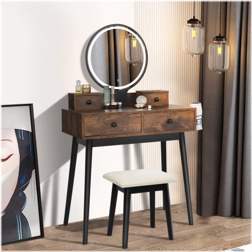 Radiance Vanity Desk with Concealed Storage