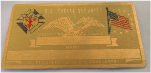 Social Security Metal Card Tag by Perma Products