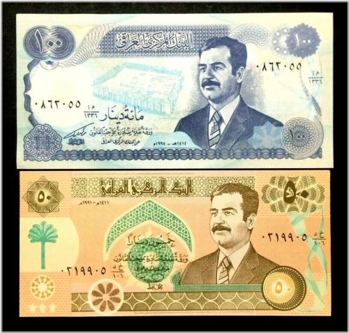 Desert Storm Era Iraqi Dinars Paper Money Collection