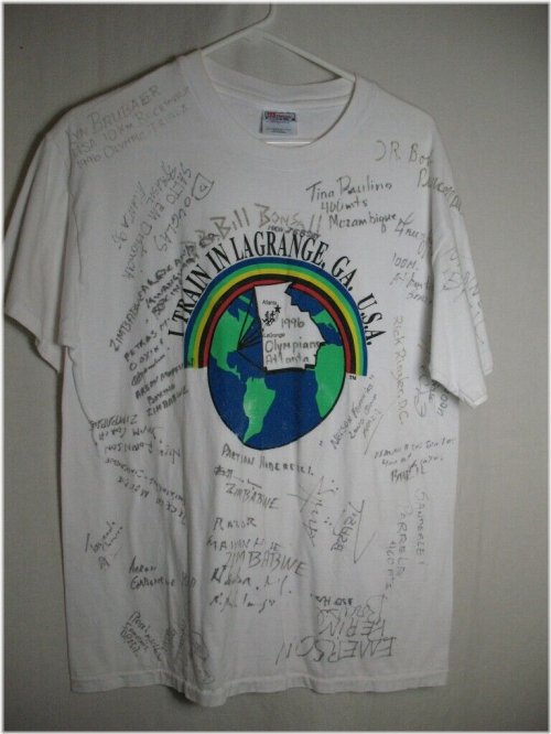 Atlanta '96 Autographed T-Shirt with Doctor and Athlete Signatures