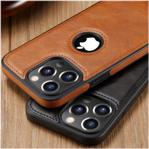 Leather Slim Shockproof Case for iPhone