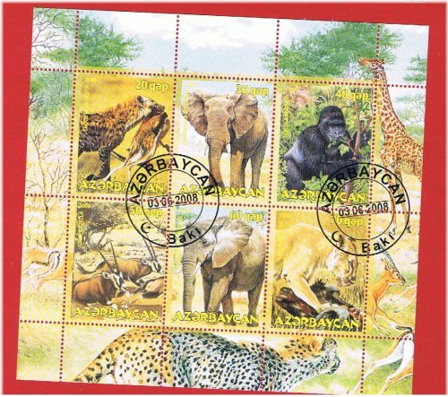 Azerbaijan 2008 Animals Souvenir Sheet of 6