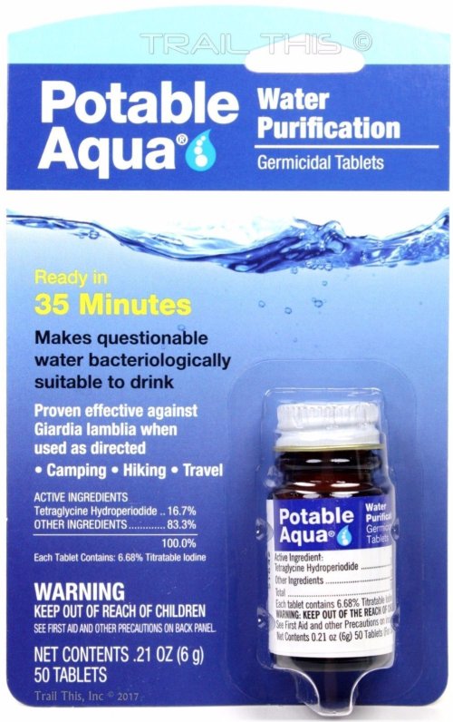 AquaShield 50: Germ-Fighting Water Purification Tablets for Campers and Hikers