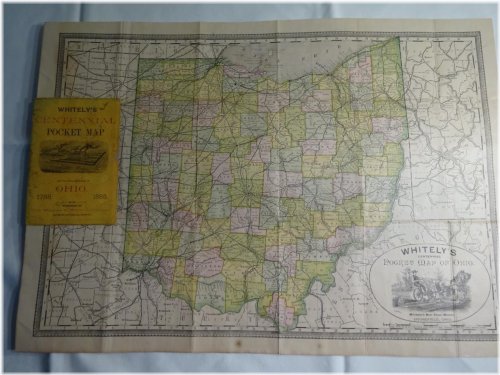 Whitely's Centennial Advertising Pocket Map of Ohio (1788-1888)