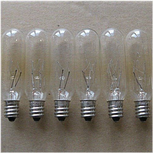 Himalayan Salt Lamp Bulb Set - 25W Tubular (Pack of 6)