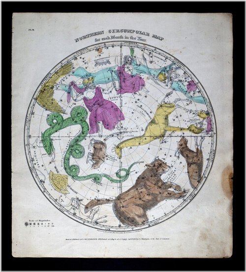 Northern Sky Constellation Guide: 1835 Burritt Edition