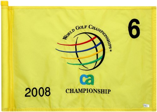 Golden Moment: PGA Tour Event-Used #6 Yellow Pin Flag from The CA Championship