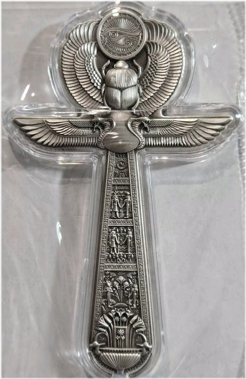 Korean Ankh Scarab Silver Antique Rounds