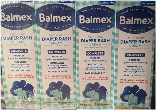 Complete Care Diaper Rash Cream with Zinc Oxide - 2oz (Pack of 4)