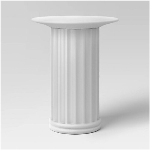 Whitewash Plaster Accent Table