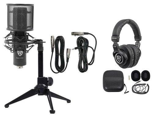 Streamer's Audio Kit: RCM PRO Microphone, Headphones, and Tripod Bundle